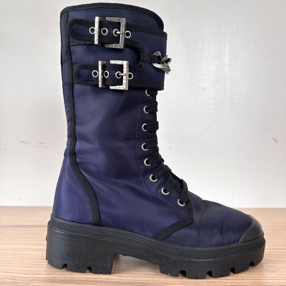 Palladium Shoes - Madison Maison x Palladium Ranger Boot Women Sz 6 Vegan Navy RARE 90's $495